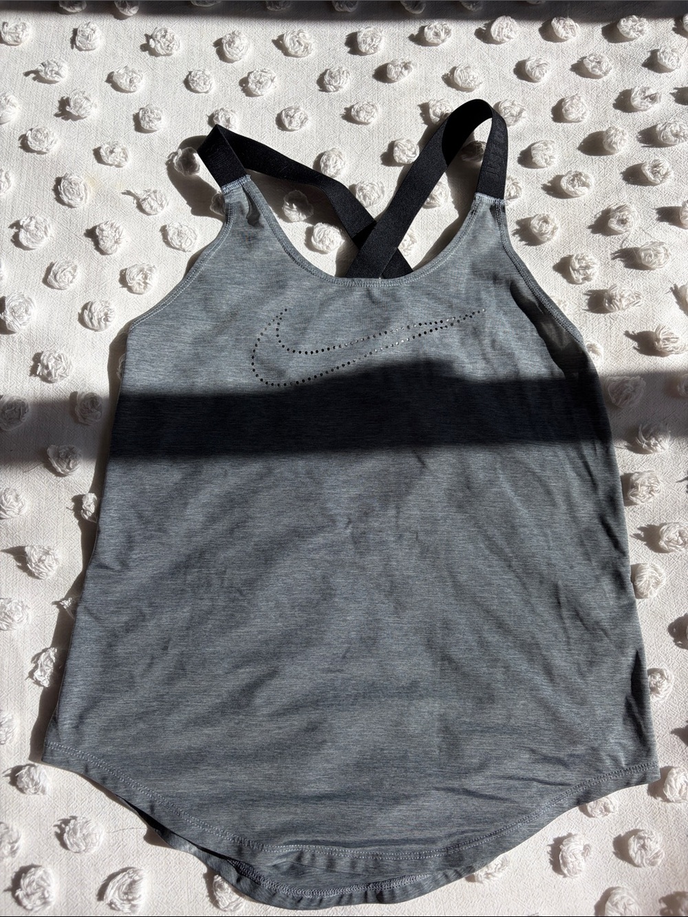 Nike Grey Athletic Tank with Black Crossback Straps